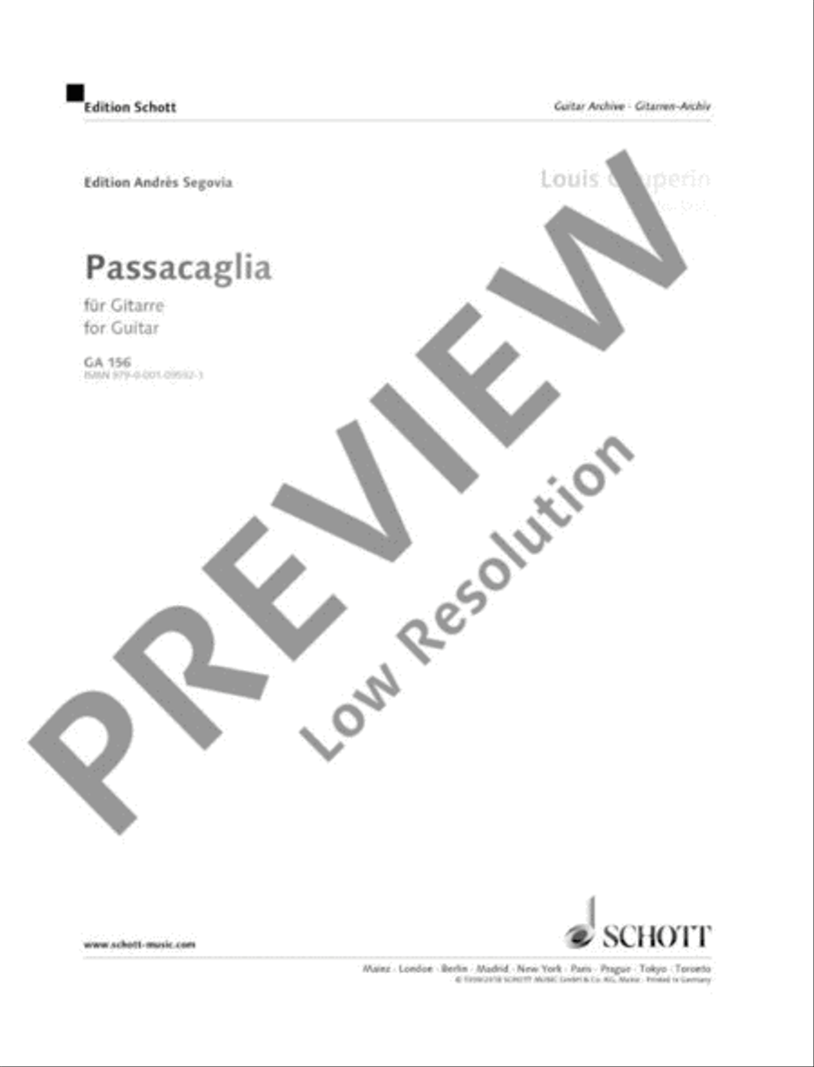 Passacaglia Classical Guitar scores gallery preview page 2
