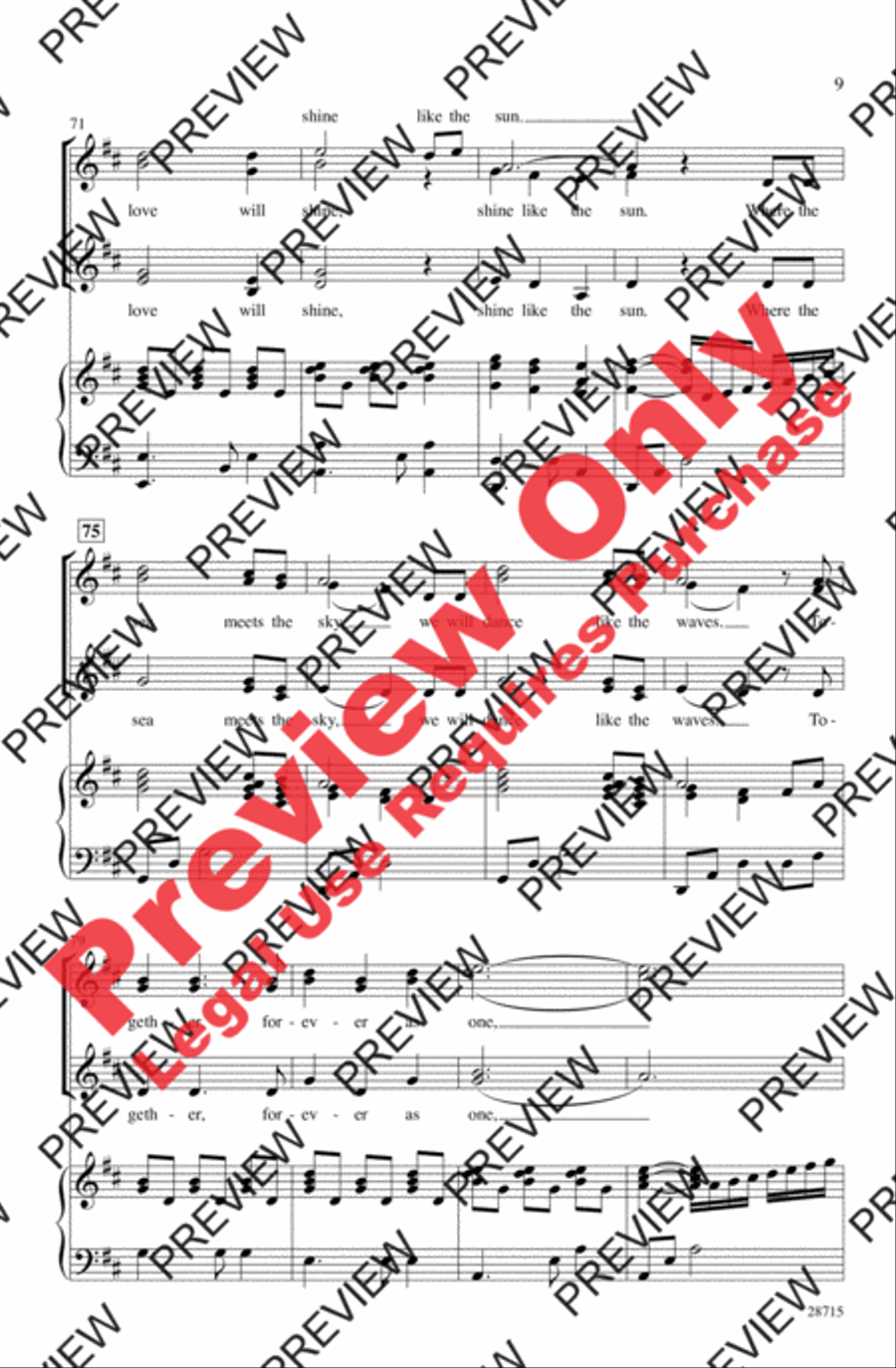 Where the Sea Meets the Sky Women's Choir scores gallery preview page 8