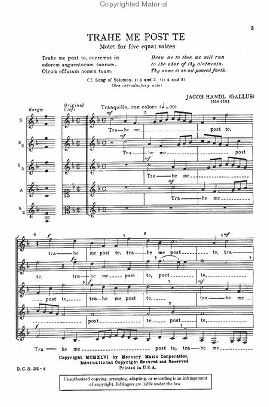 Trahe Me Post Te Men's Choir scores gallery preview page 2