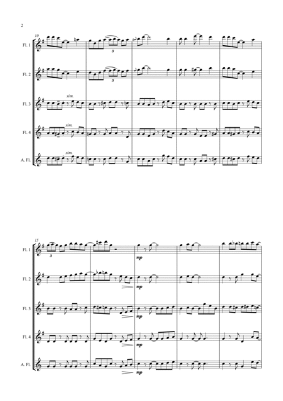 That Christmas Swing Thing - for Flute Quartet Flute Quartet scores gallery preview page 2