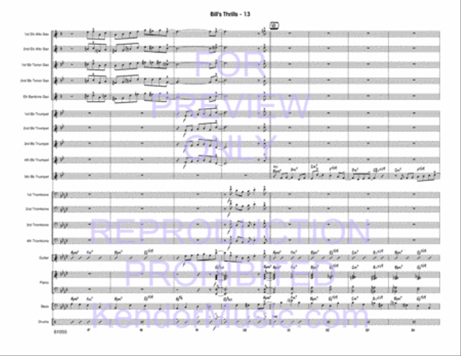 Bill's Thrills Jazz Ensemble scores gallery preview page 14