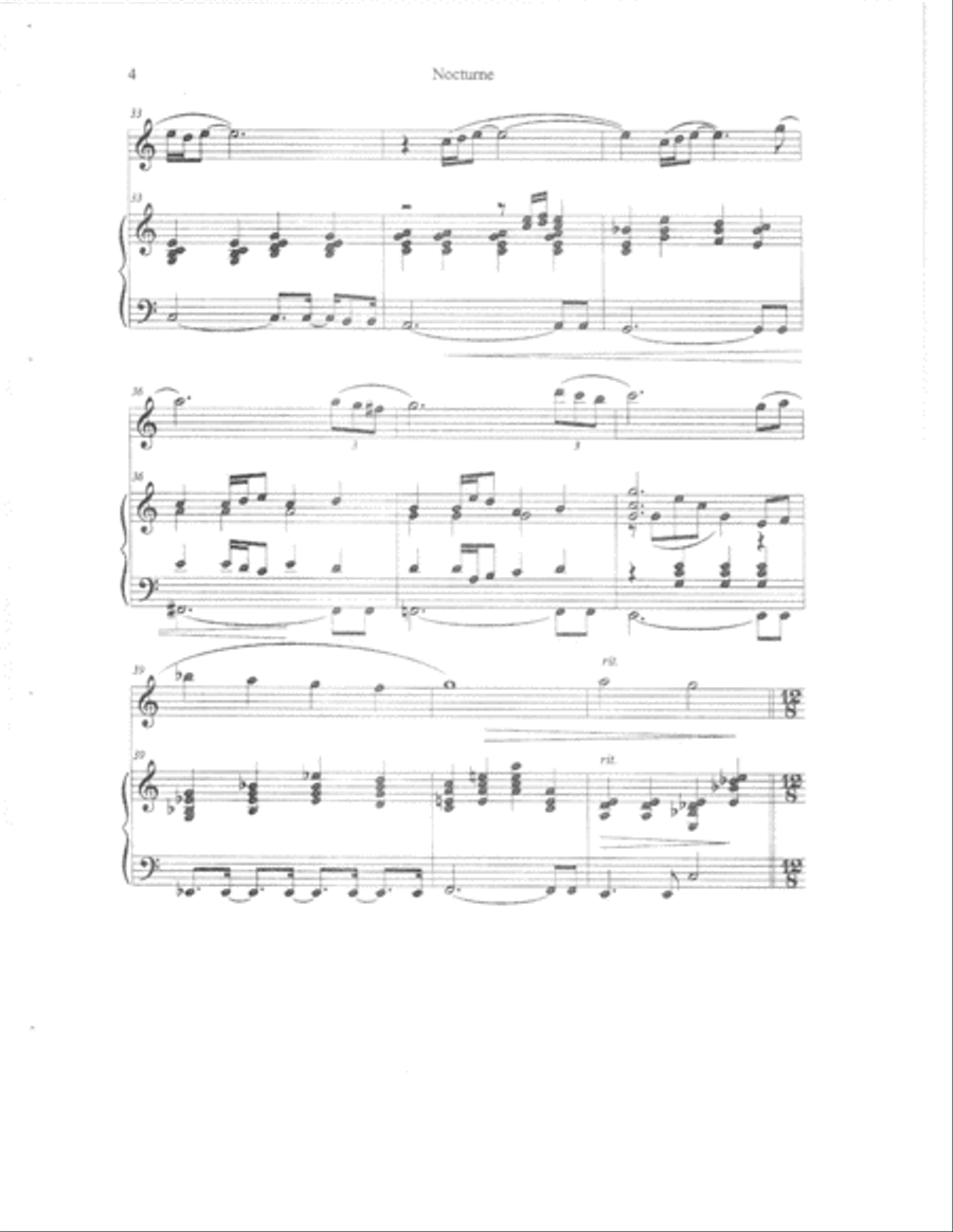 Nocturne for flute and piano Flute Solo scores gallery preview page 5