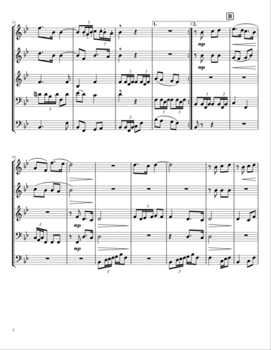 Time Marches On Brass Ensemble scores gallery preview page 2