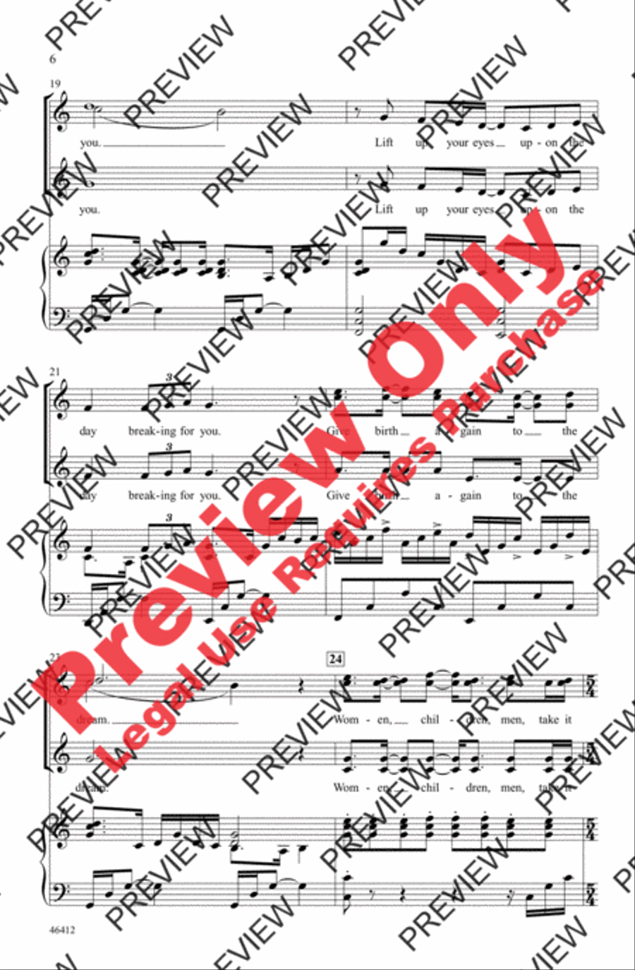 On the Pulse of Morning Women's Choir scores gallery preview page 6