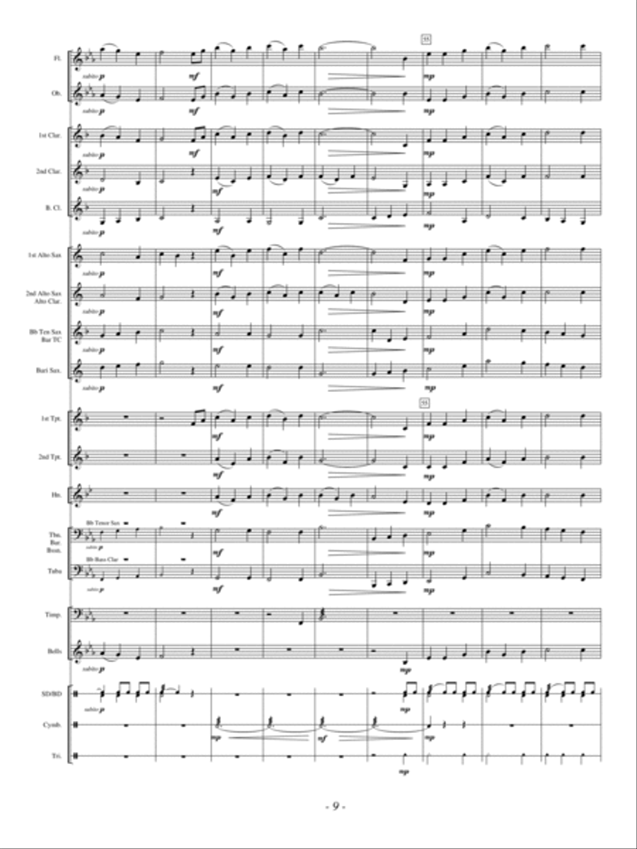 Beyond the Stars Concert Band scores gallery preview page 9