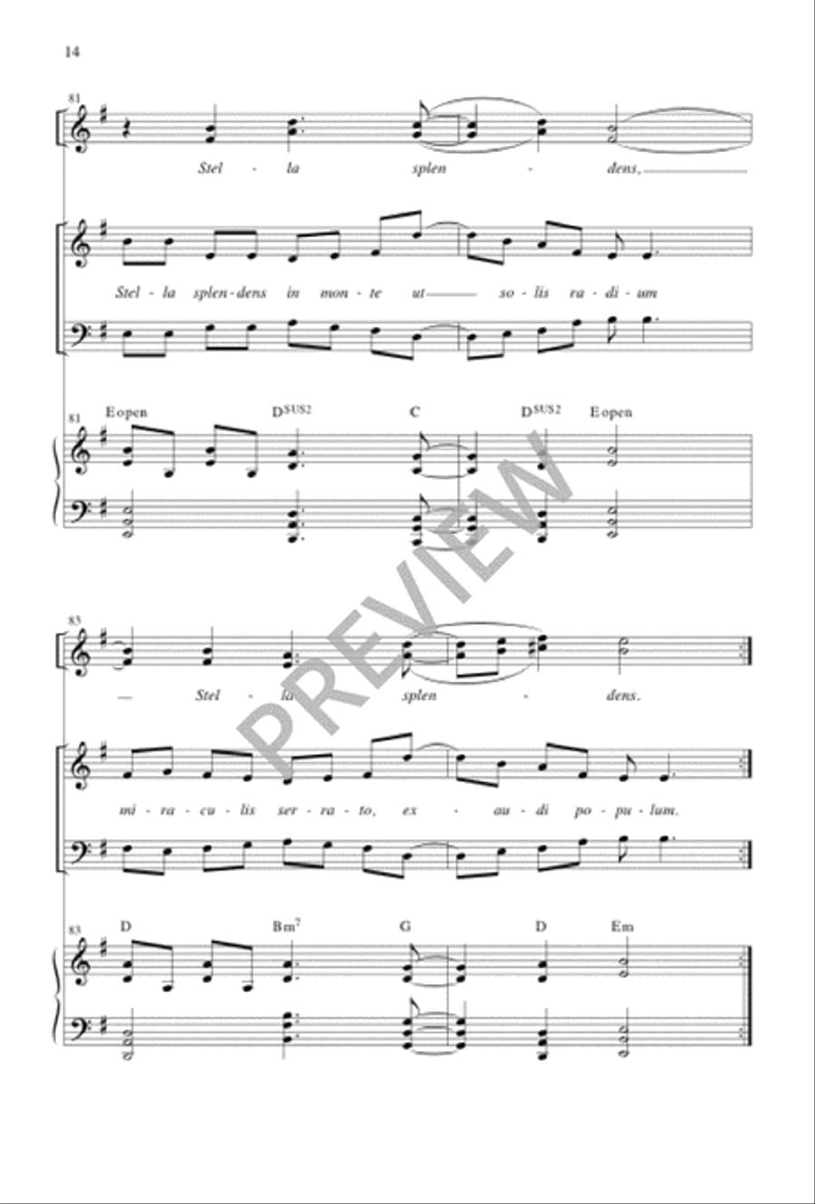 Stella Splendens 4-Part scores gallery preview page 14