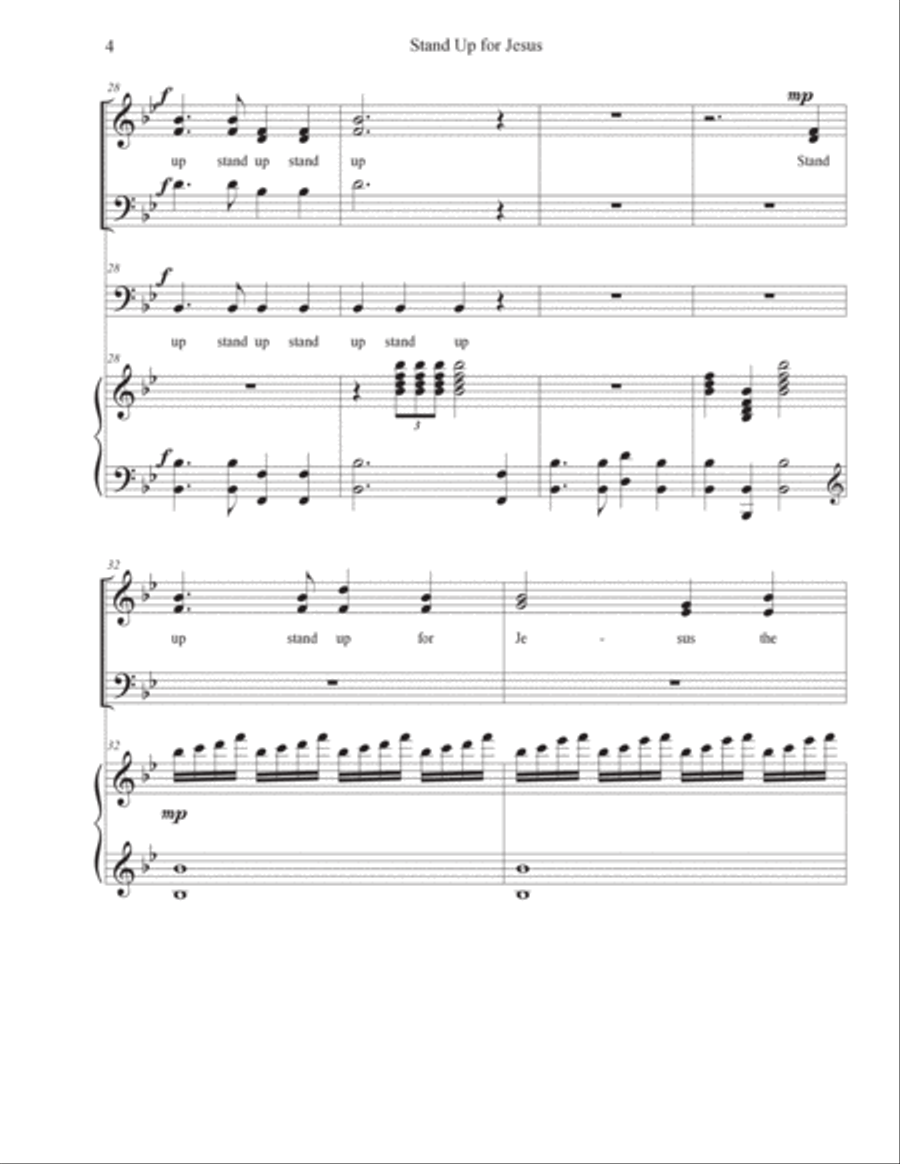 Stand Up for Jesus Stand Up for Jesus 4-Part scores gallery preview page 4