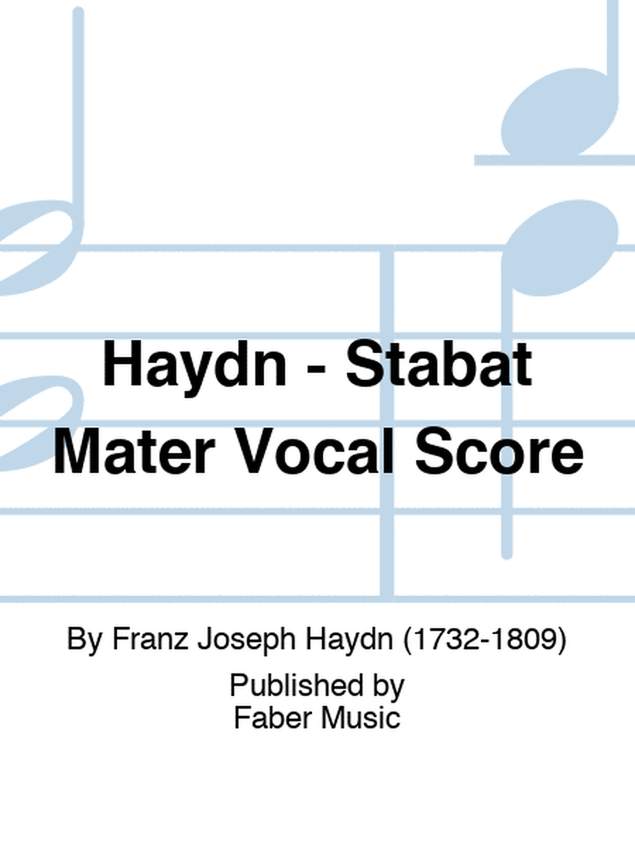 Haydn - Stabat Mater Vocal Score