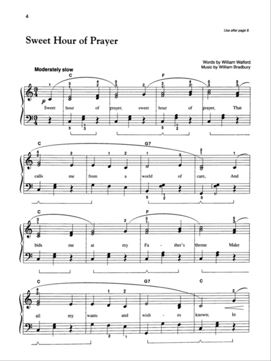 Alfred's Basic Adult Piano Course Sacred Book, Book 2 Voice Solo scores gallery preview page 3