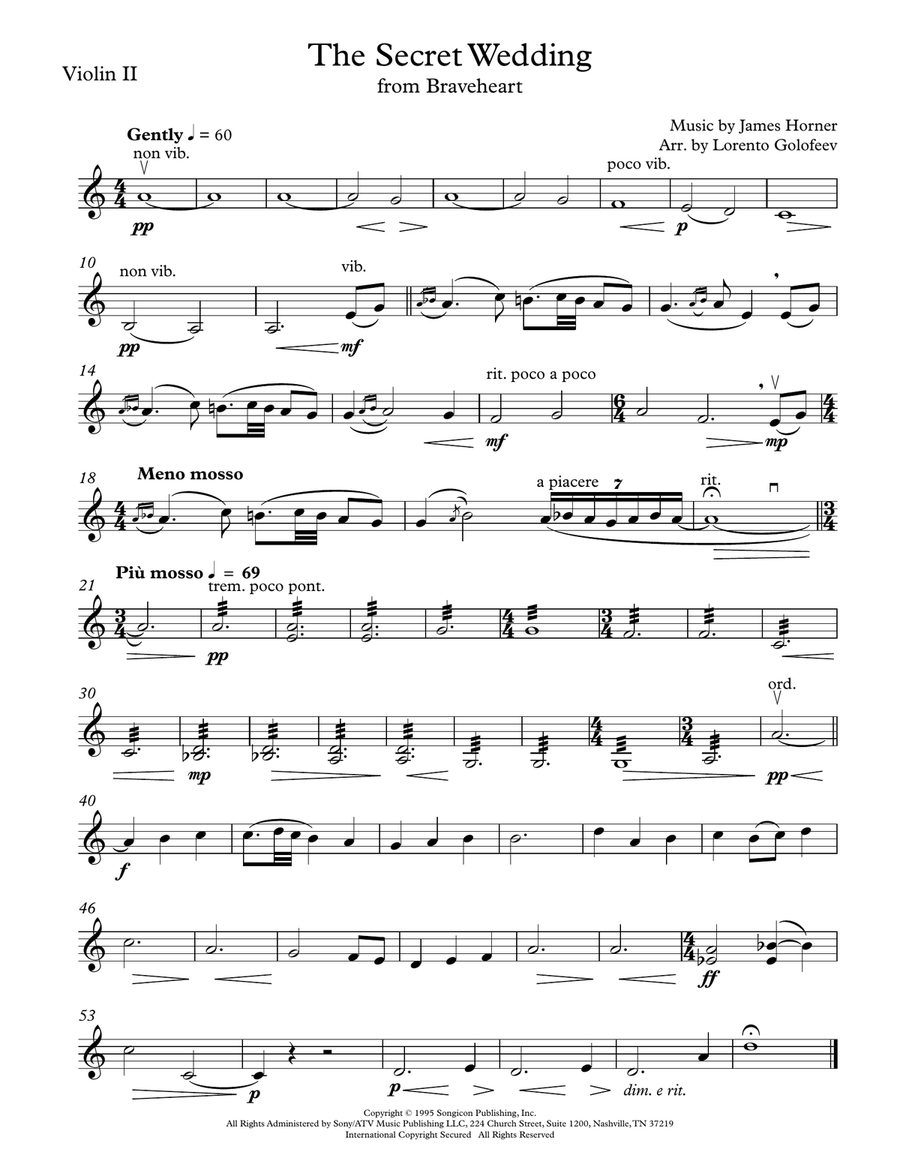 The Secret Wedding String Quartet scores gallery preview page 2