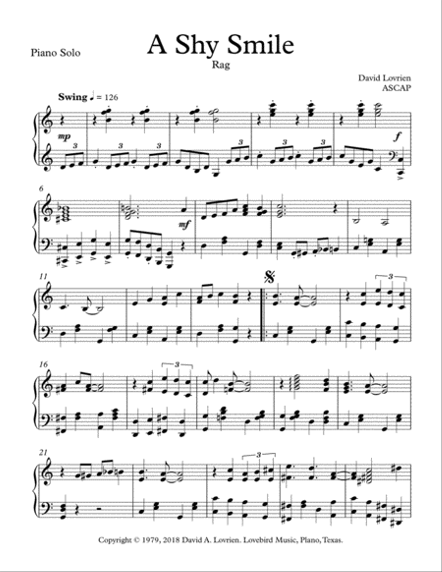 Ragtime Suite Piano Solo scores gallery preview page 6