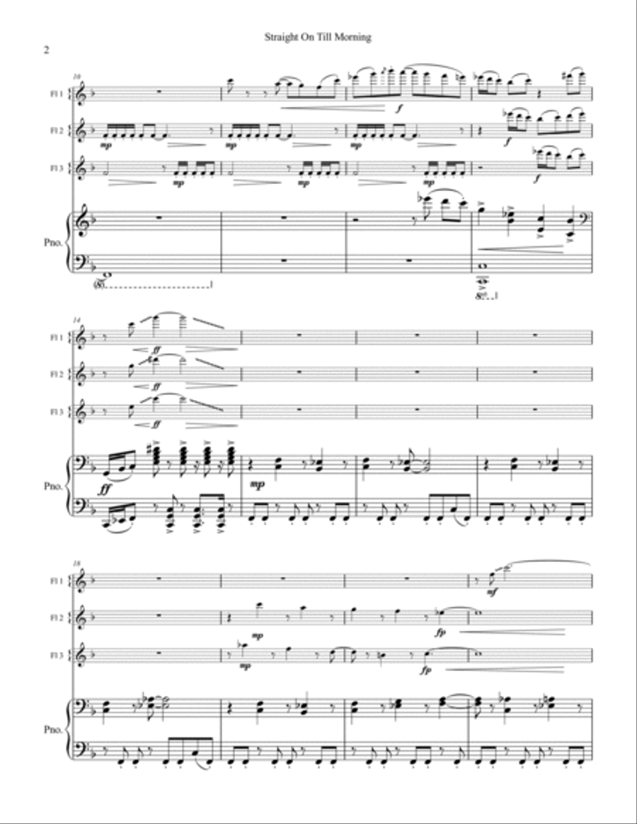 Straight On Till Morning Small Ensemble scores gallery preview page 2