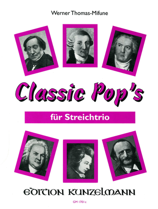 Book cover for Classic pops for string trio