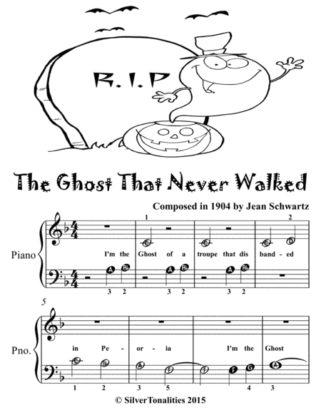The Ghost That Never Walked Beginner Piano Sheet Music 2nd Edition