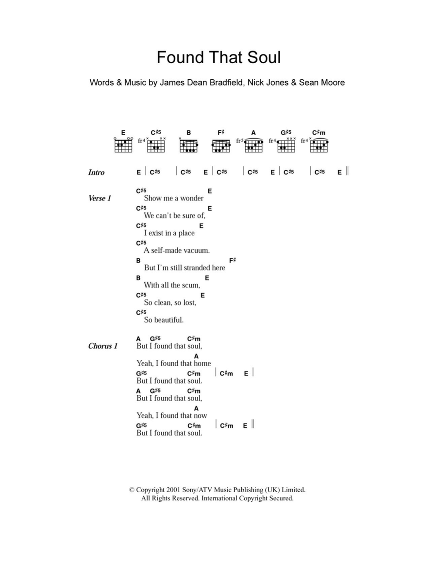 Found That Soul Acoustic Guitar scores gallery preview page 1
