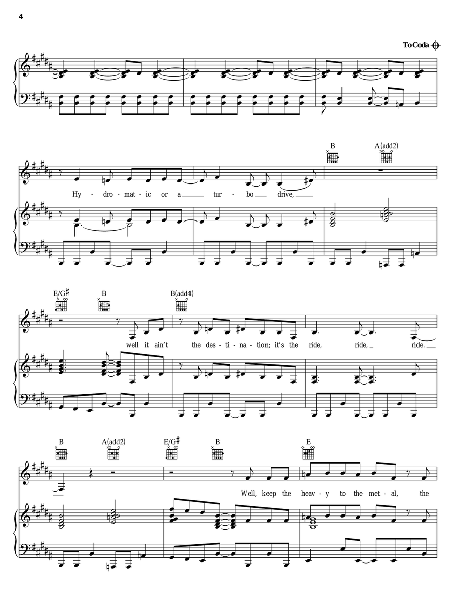 Kick It Into Gear Piano, Vocal, Guitar scores gallery preview page 4
