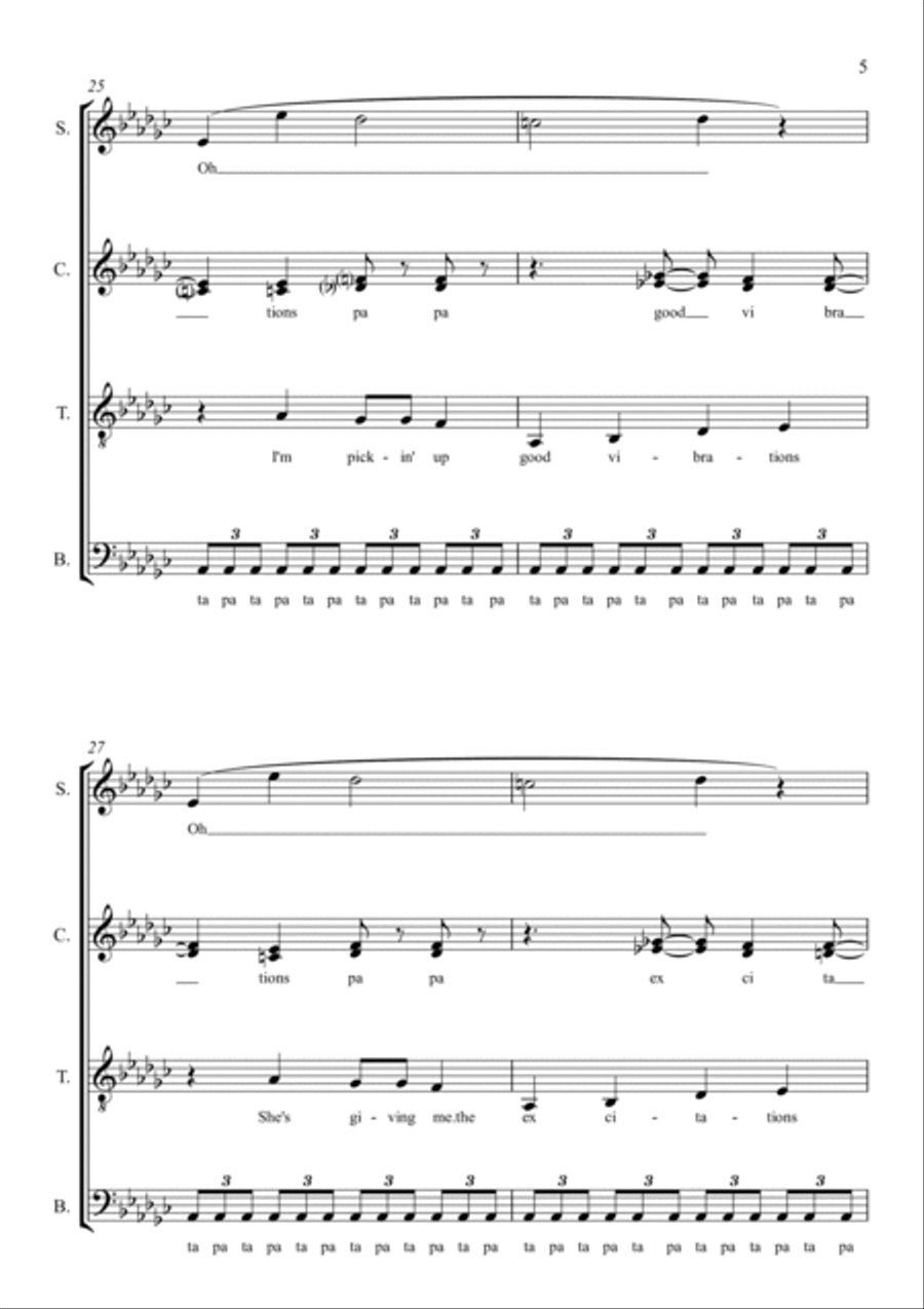 Good Vibrations 4-Part scores gallery preview page 5