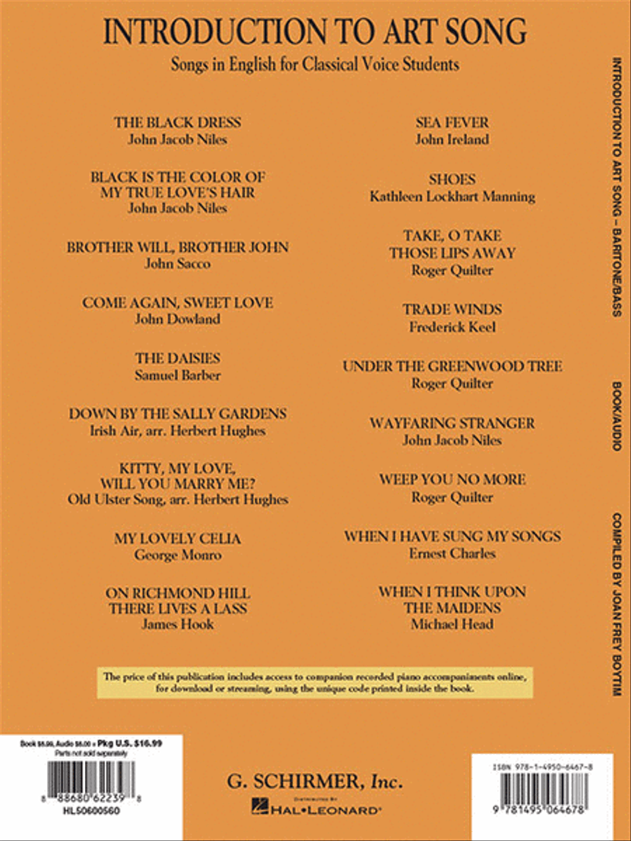 Introduction to Art Song for Baritone/Bass Voice Solo scores gallery preview page 6