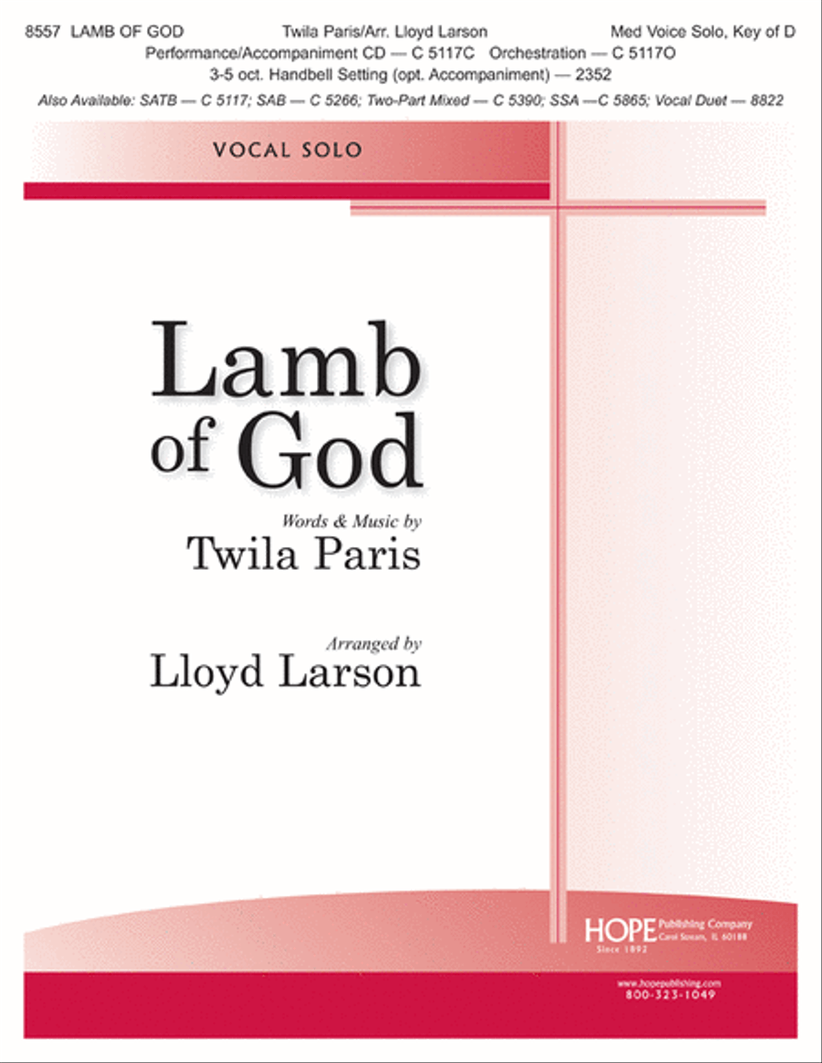 Lamb of God - Vocal Solo (Med. Voice, Key of D) Medium Voice scores gallery preview page 1