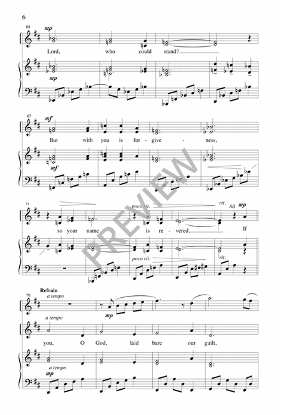 Psalm 130: If You, O God Psalm 130: If You, O God 2-Part scores gallery preview page 6
