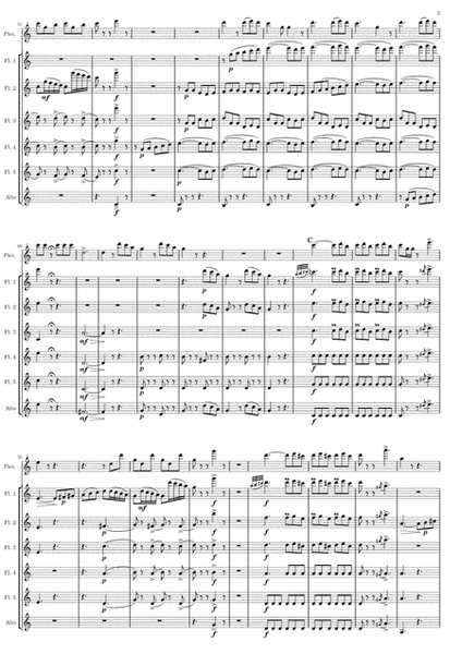 Rossini - Barber of Seville - Il barbiere di Siviglia - Largo al Factotum, air of Figaro, for Flute image number null