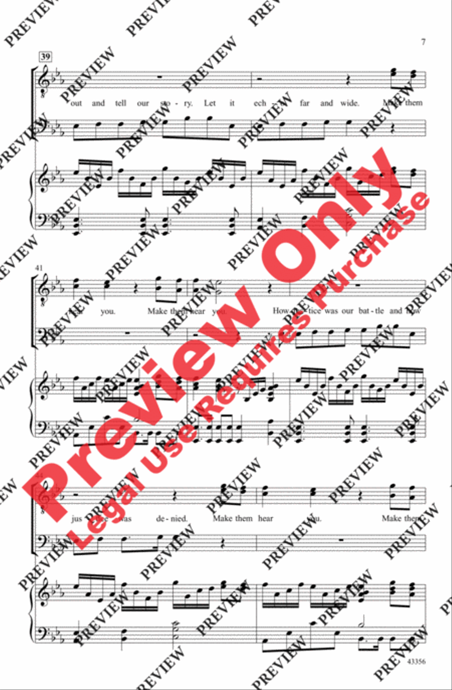 Make Them Hear You Men's Choir scores gallery preview page 7
