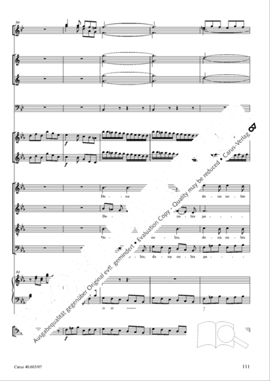 Grosse Orgelsolomesse in Es 4-Part scores gallery preview page 124