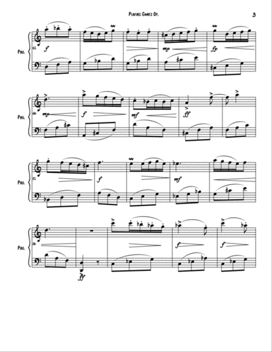 Playing Games Op. 13 Piano Solo scores gallery preview page 3