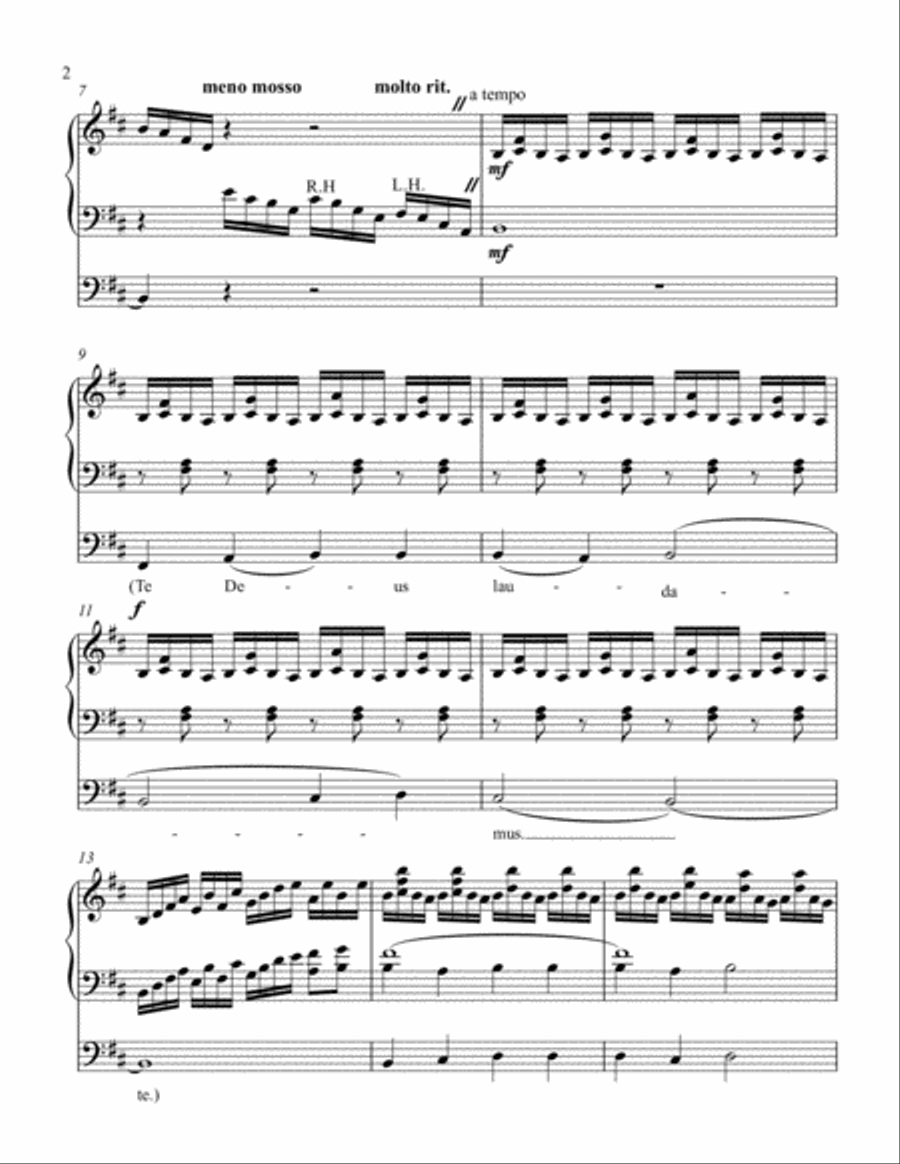Te Deum Organ Solo scores gallery preview page 2