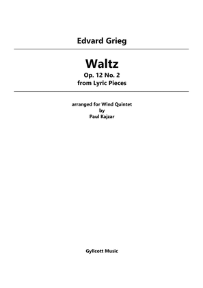 Waltz Op. 12 No. 2 from Lyric Pieces (Wind Quintet)
