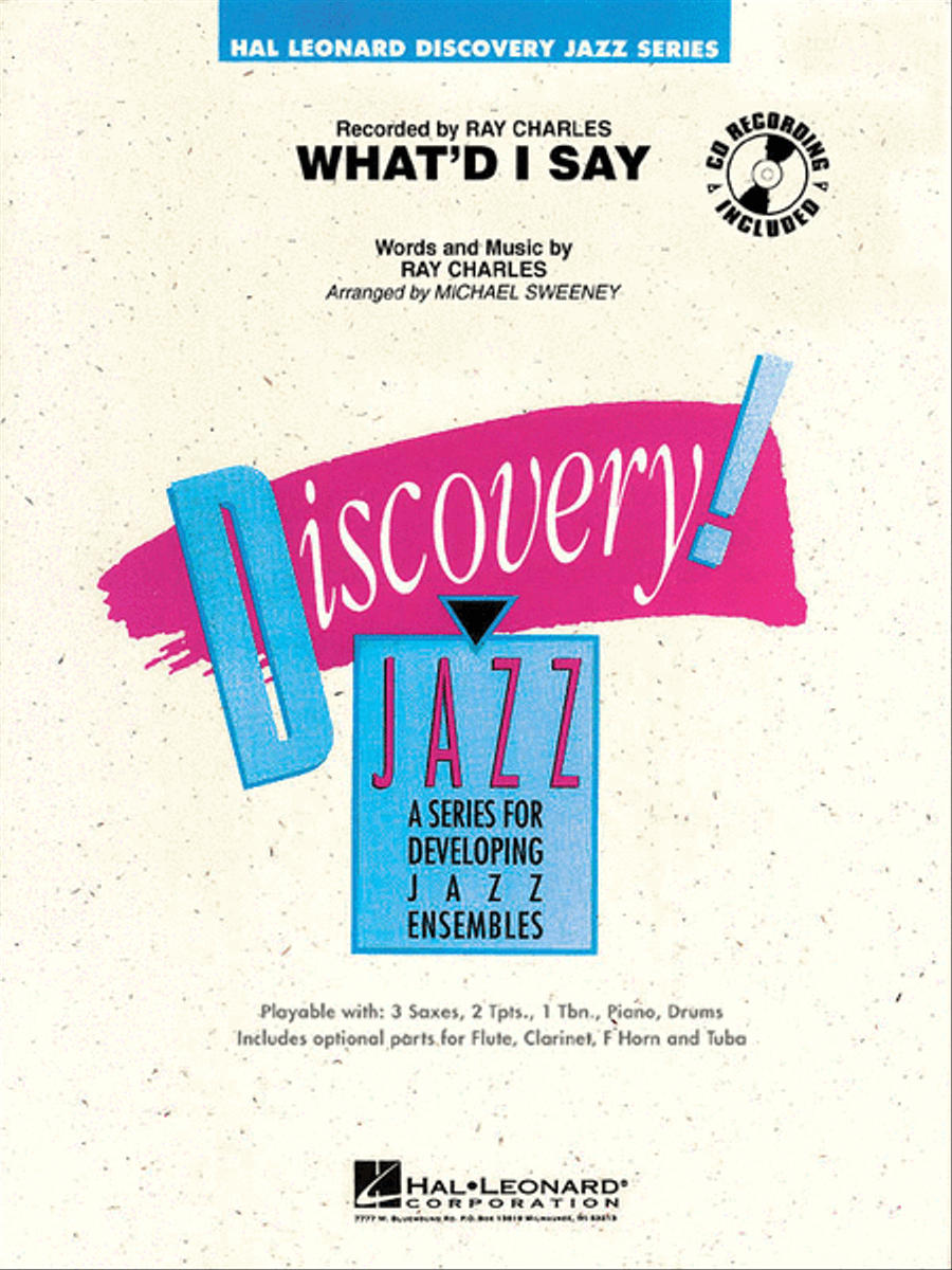 What'd I Say Jazz Ensemble scores gallery preview page 1