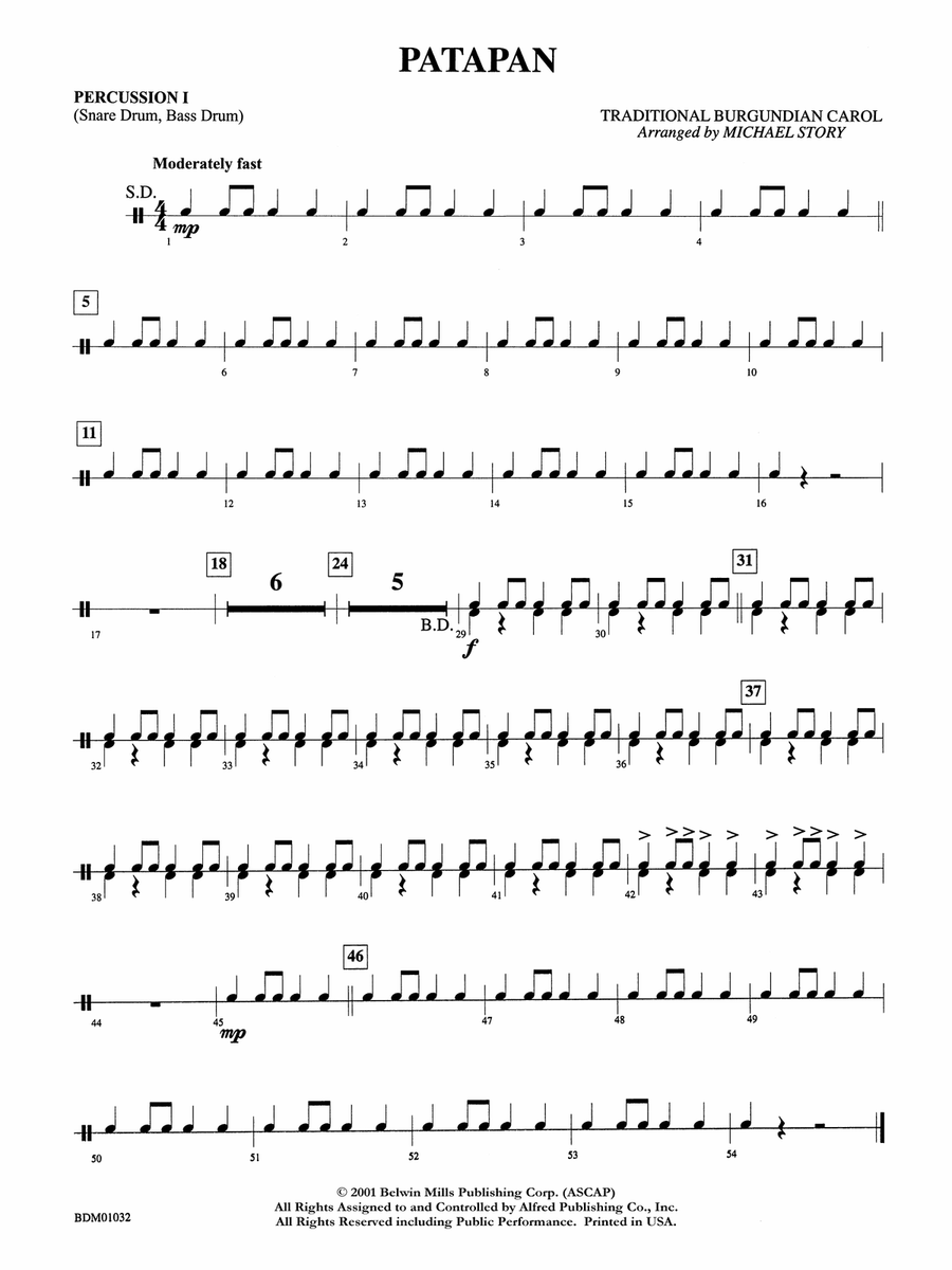 Patapan: 1st Percussion