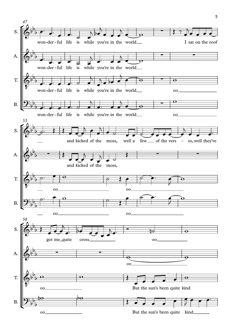 Your Song Your Song 4-Part scores gallery preview page 5