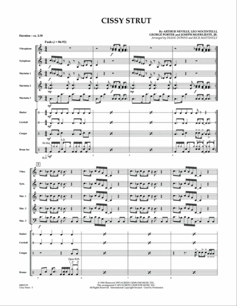 Cissy Strut - Full Score