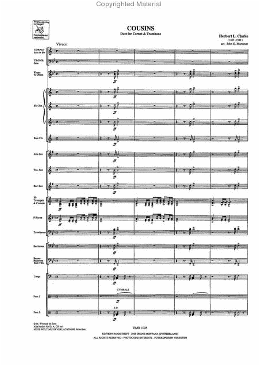 Cousins Concert Band scores gallery preview page 3