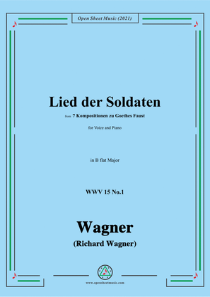 Wagner-Lied der Soldaten,in B flat Major,for Voice and Piano
