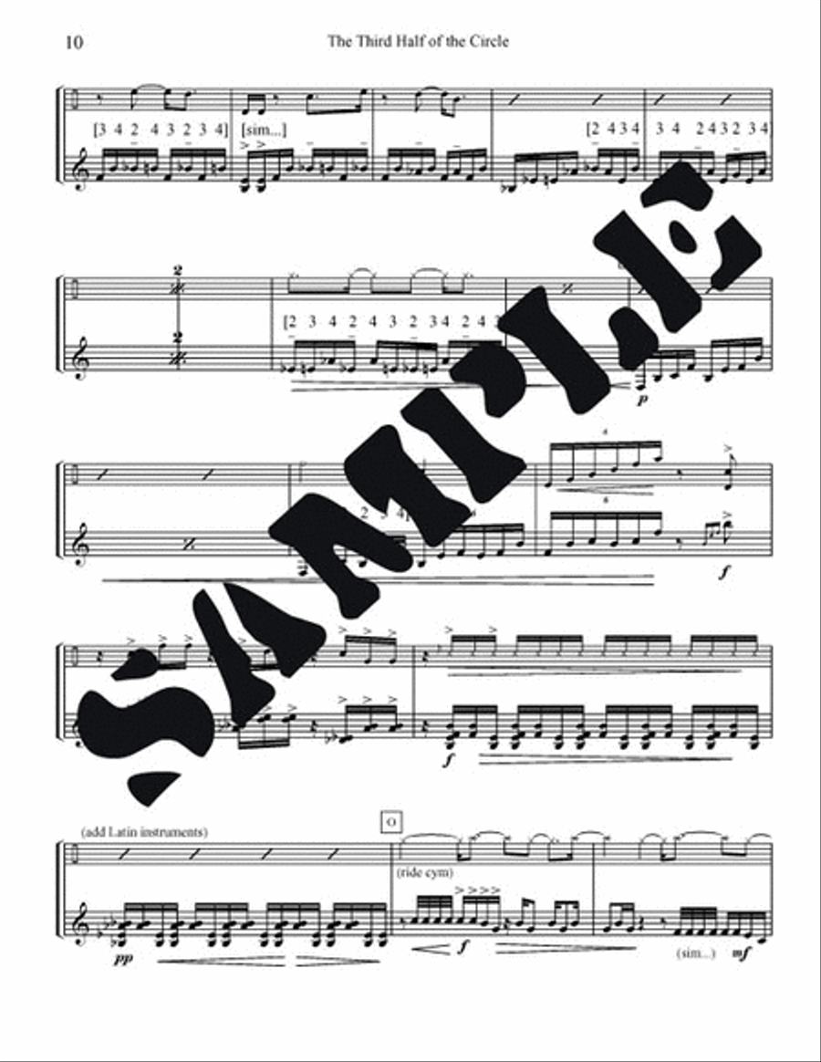 The Third Half of the Circle Drums scores gallery preview page 2