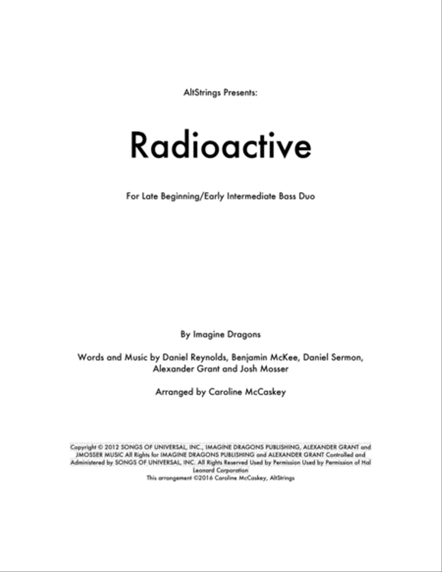 Radioactive String Duet scores gallery preview page 1