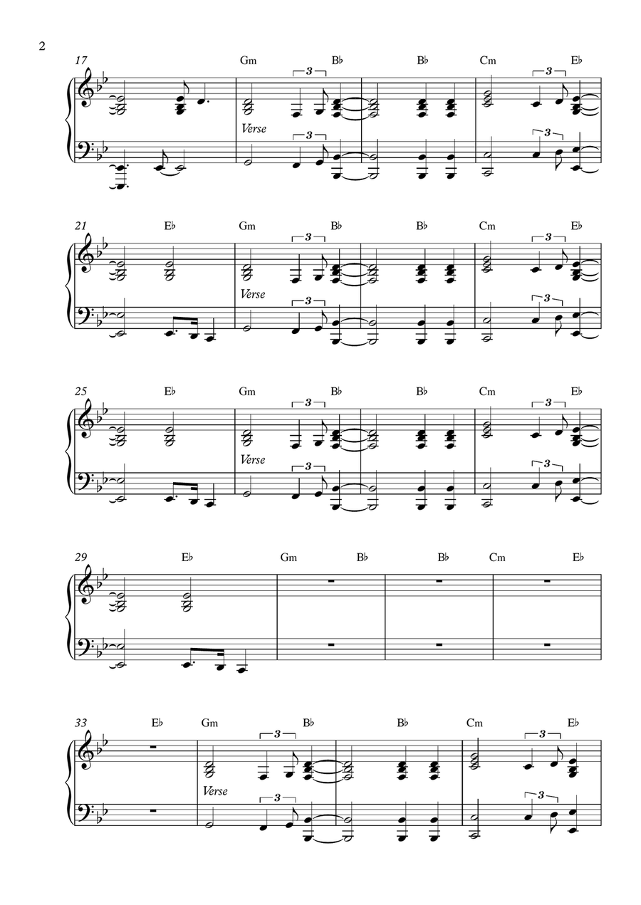 Glorious Piano Solo scores gallery preview page 2