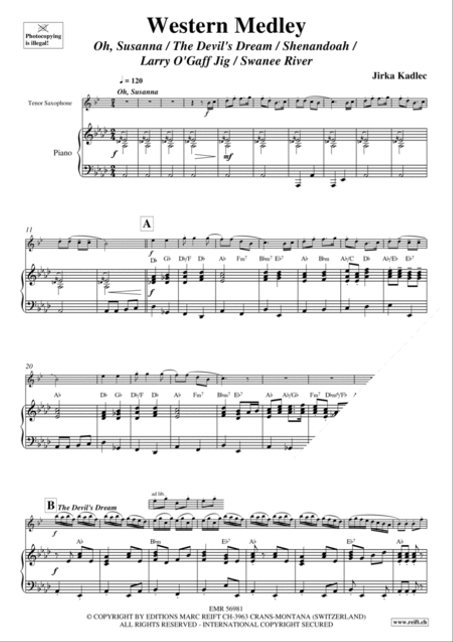 Western Medley Western Medley Tenor Saxophone scores gallery preview page 4
