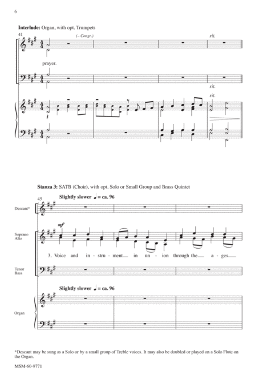 When the Morning Stars Together 4-Part scores gallery preview page 6