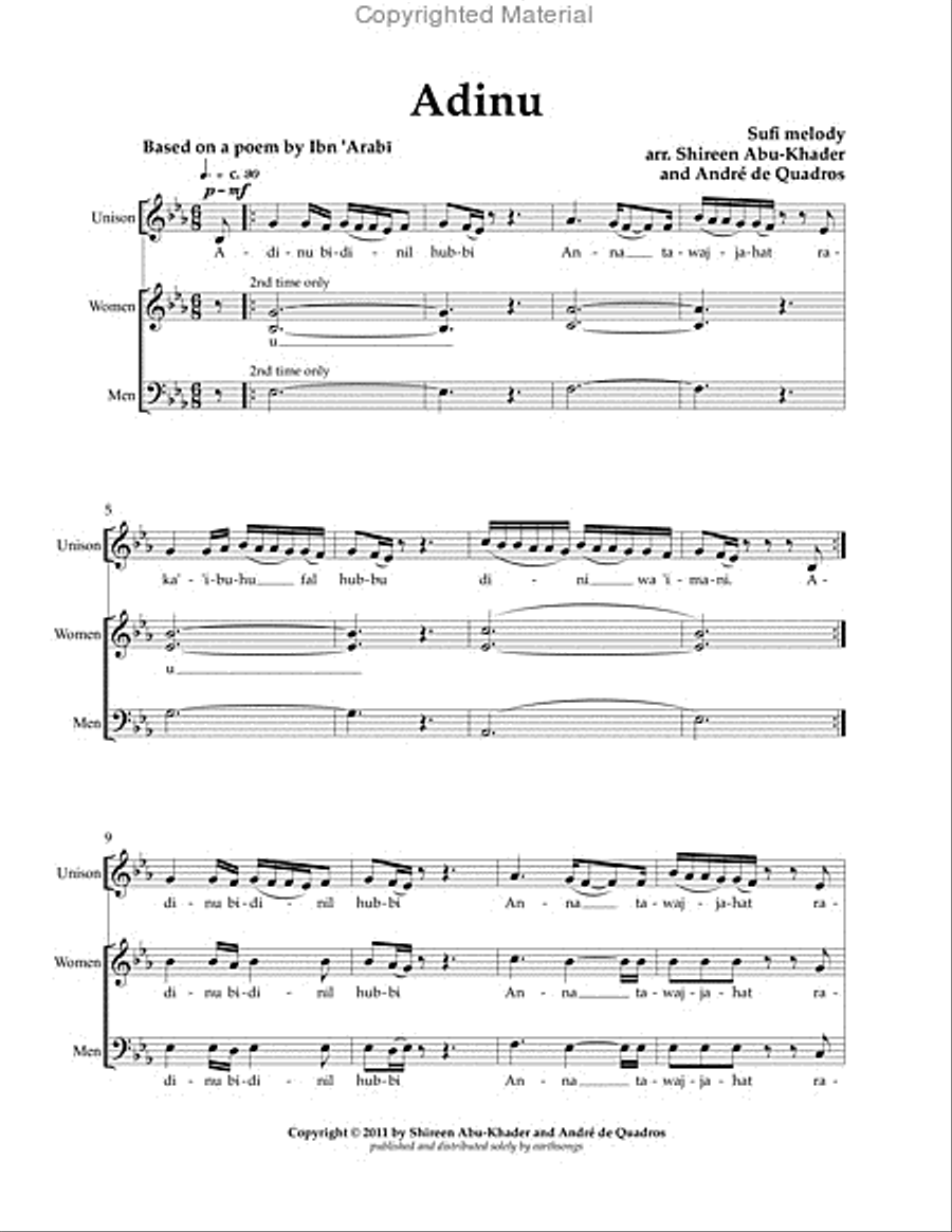 adinu A Cappella scores gallery preview page 2