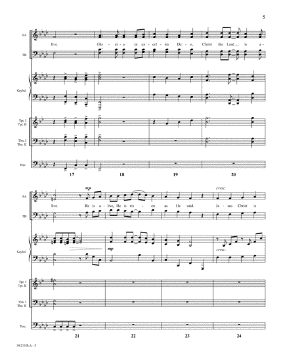Christ the Lord Is Alive - Score and Parts Trombone scores gallery preview page 5