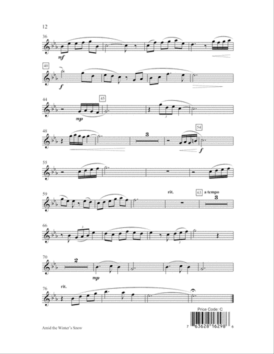 Amid the Winter's Snow Amid the Winter's Snow Choir scores gallery preview page 12