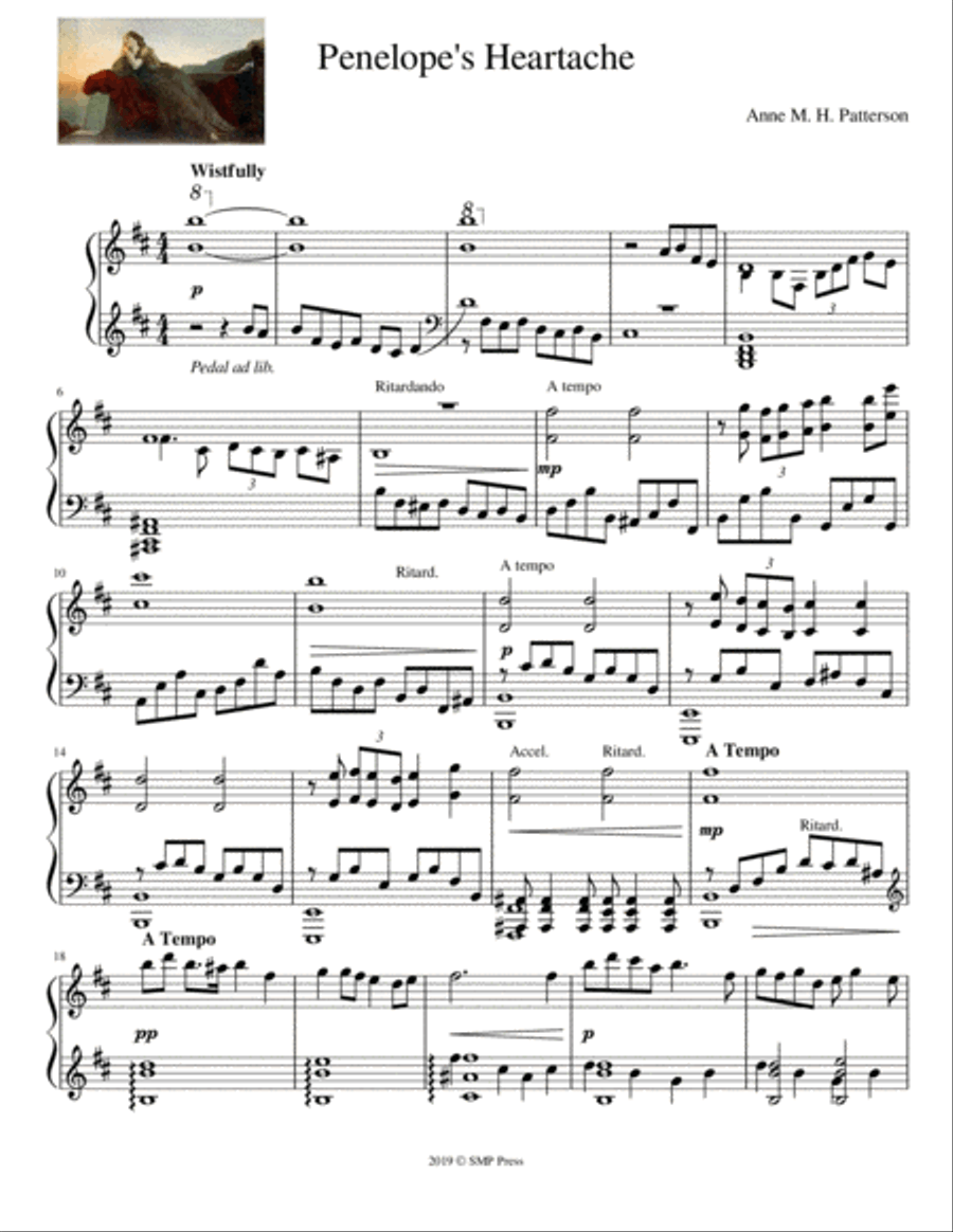 Penelope's Heartache--Piano Solo Piano Solo scores gallery preview page 1