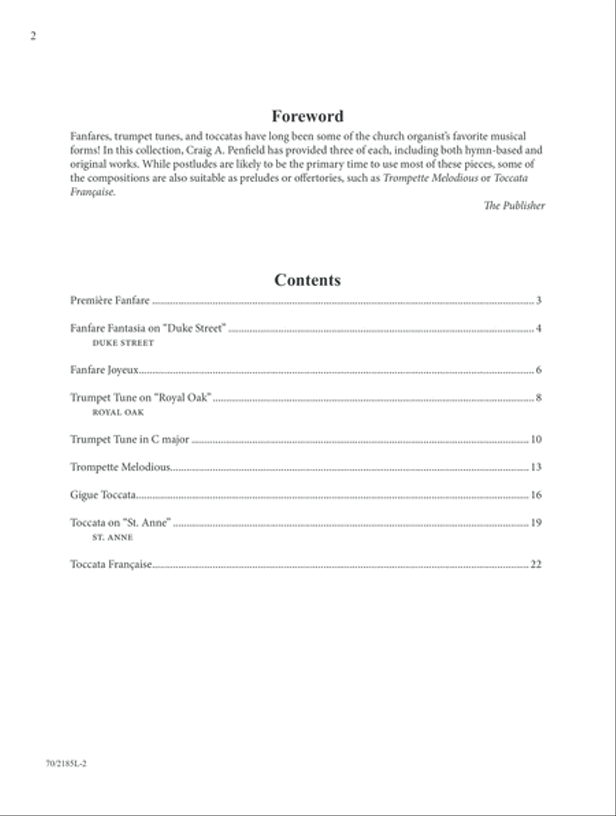 Fanfares, Trumpet Tunes, and Toccatas Trumpet scores gallery preview page 2