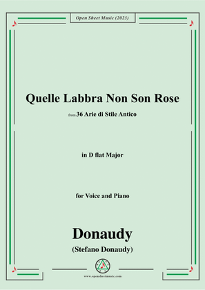 Donaudy-Quelle Labbra Non Son Rose,in D flat Major