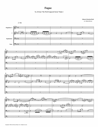 Fugue 10 from Well-Tempered Clavier, Book 2 (Conical Brass Quartet)