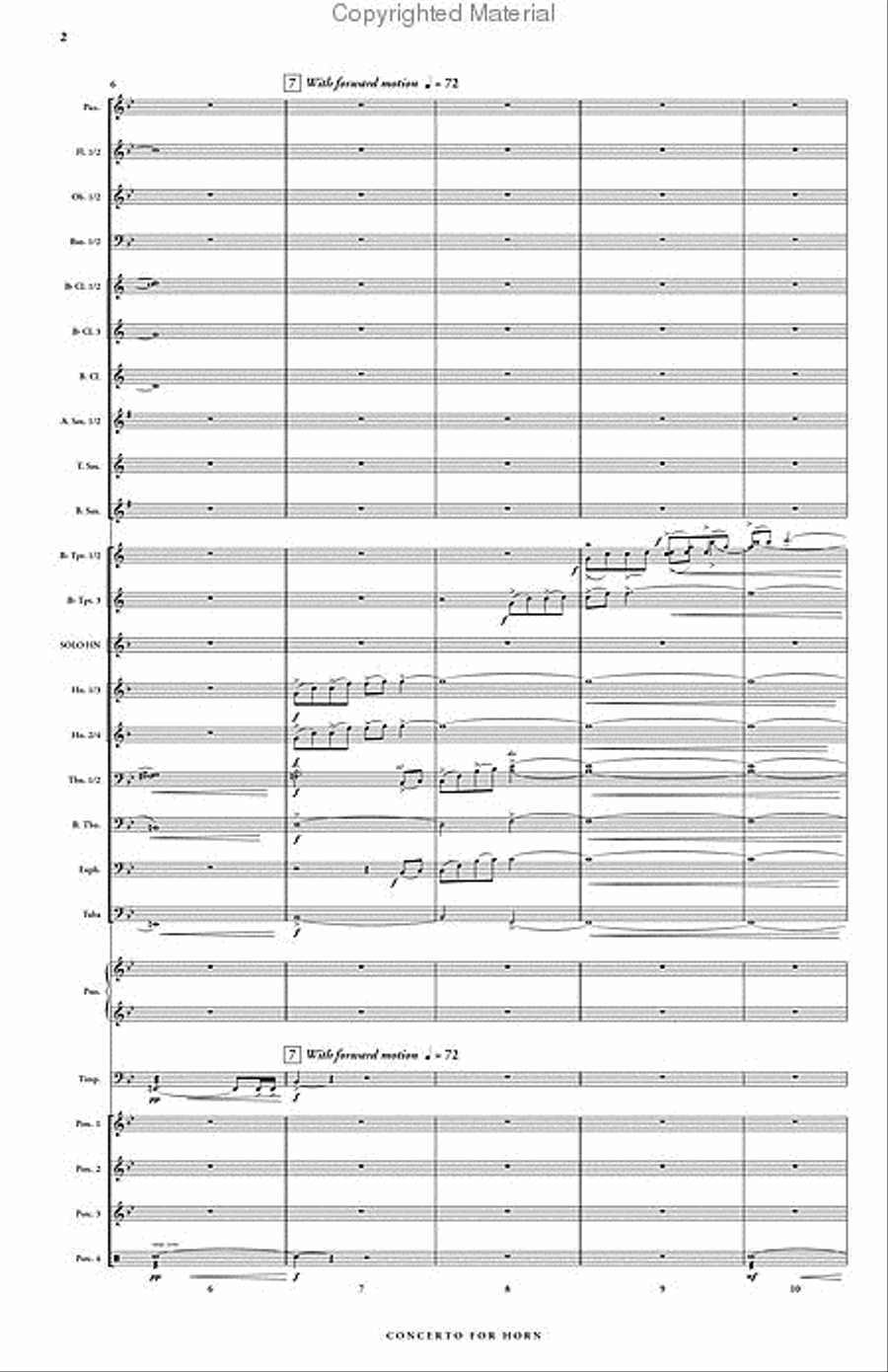 Concerto for Horn & Symphonic Band Concert Band scores gallery preview page 3