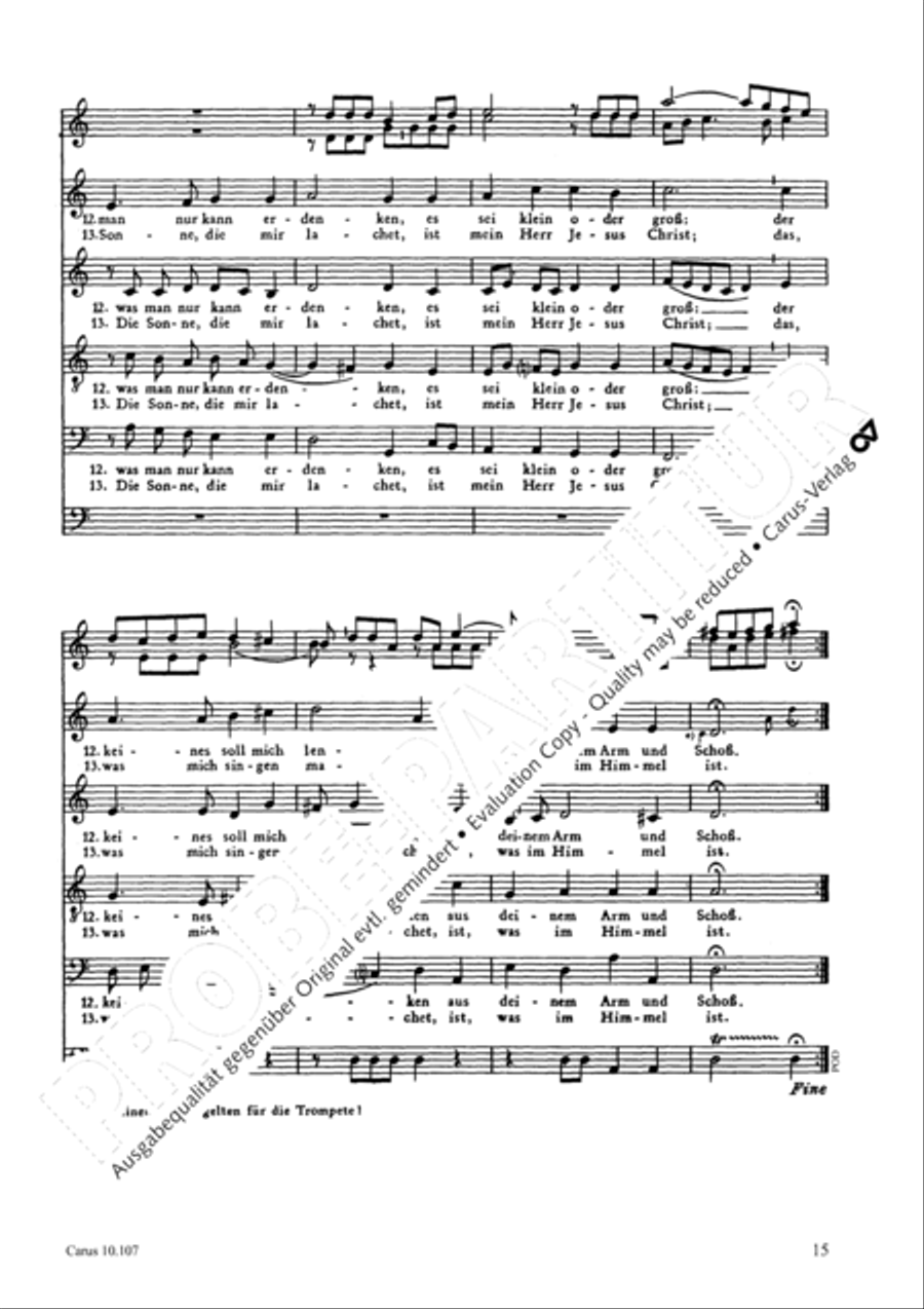 Ist Gott fur mich 4-Part scores gallery preview page 16